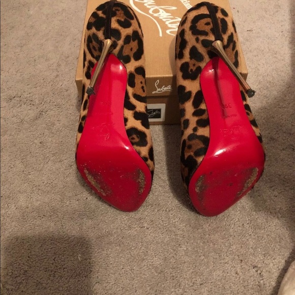 Auth Christian Louboutin Metalipp 120 Pony Leopard - Picture 8 of 8